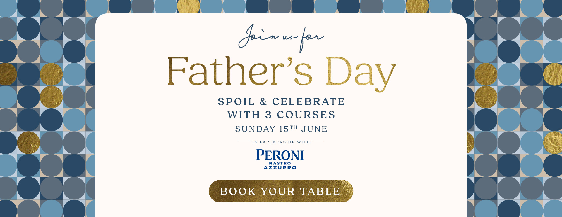 Father’s Day menu Cheltenham