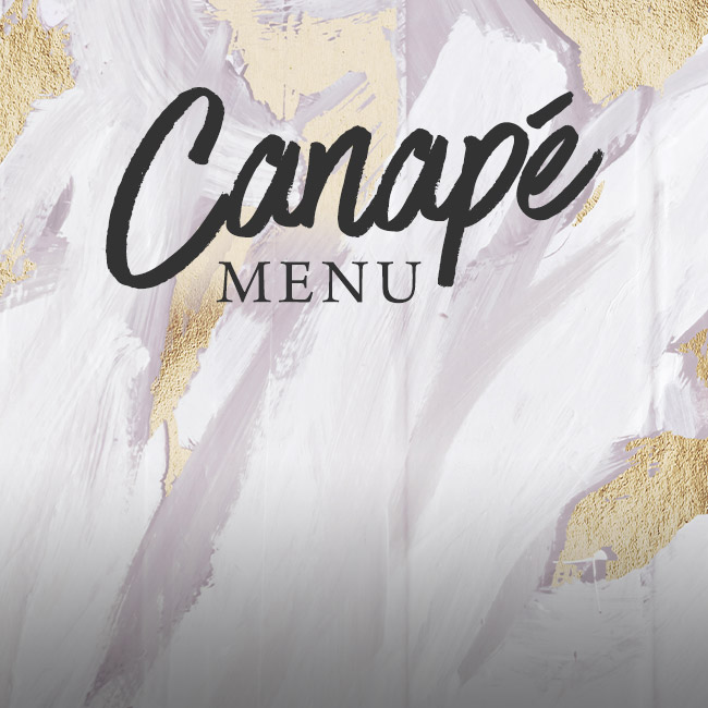 Canapé menu at The Langton